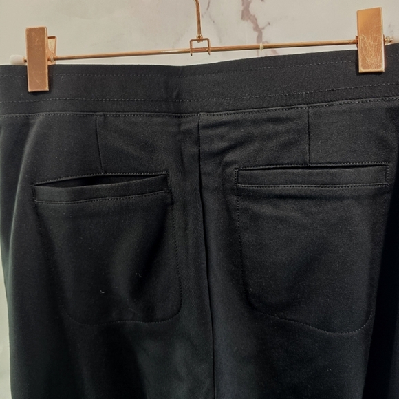 Betabrand Pants Womens XS Regular Crop Black Soho Chelsea Skinny High Rise Tie - Picture 7 of 13